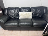2 black leather couches - The Jerusalem Market