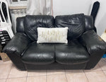 2 black leather couches - The Jerusalem Market