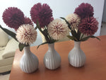 3 decorative vases with fake flowers - The Jerusalem Market