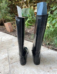 All leather black lace-up boots - The Jerusalem Market