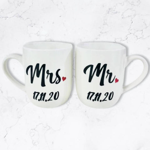 Couple Mug Set - Mr and Mrs - The Jerusalem Market