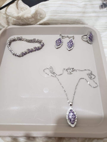 Jewelry Set - purple and silver - The Jerusalem Market