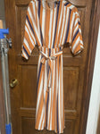 Orange striped midi dress - The Jerusalem Market