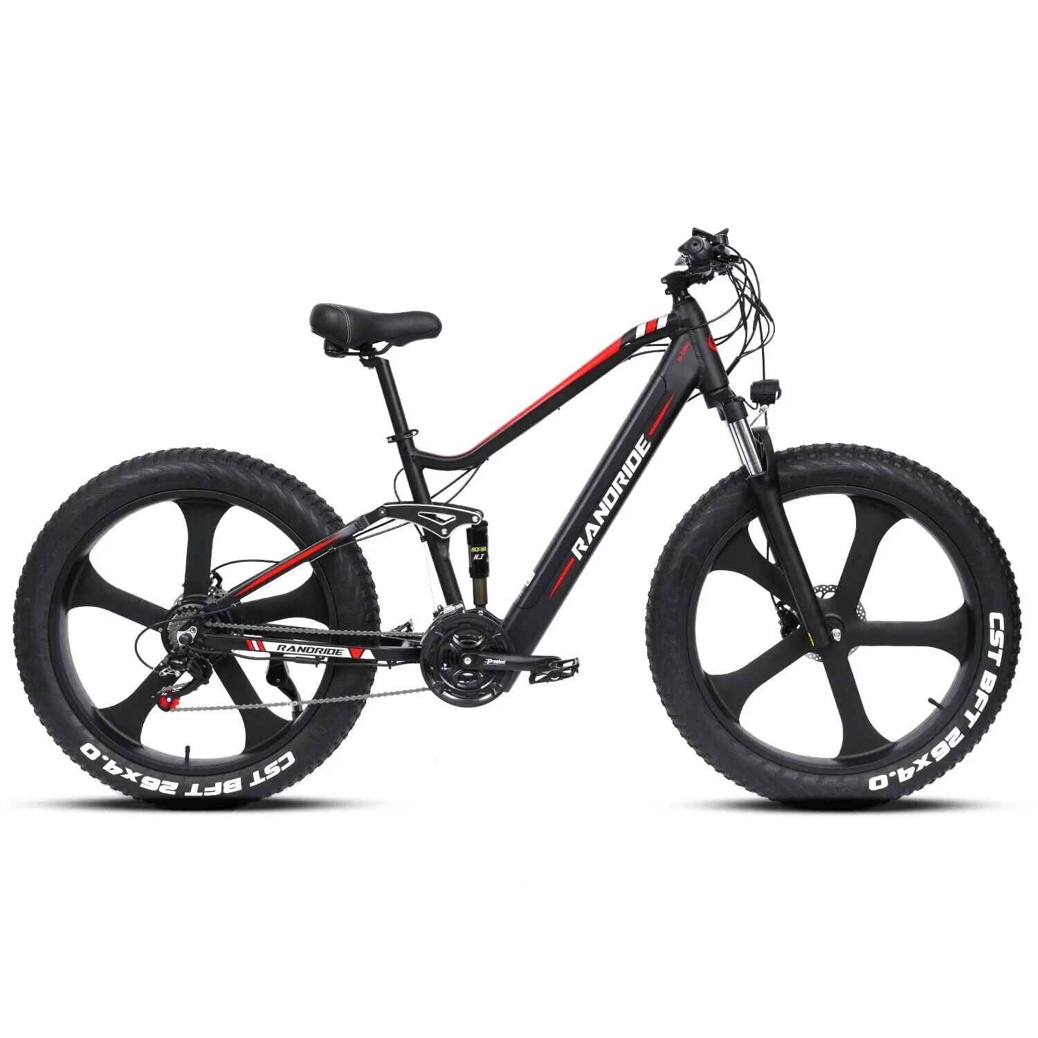 RANDRIDE 20AH Fat Tire Ebike 1000W Electric Fat Bike Mountain E Bike for Adults
