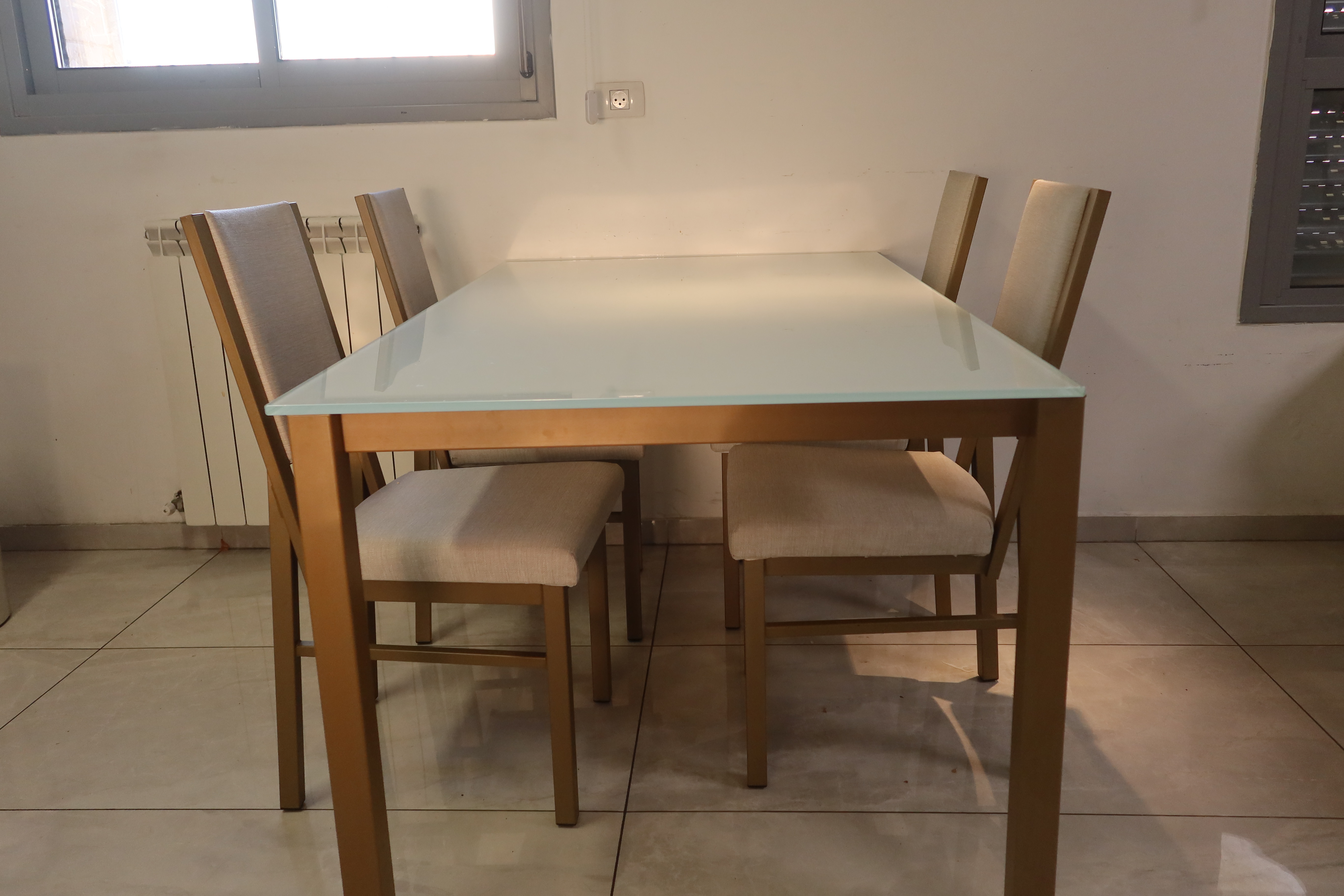 glass kitchen table