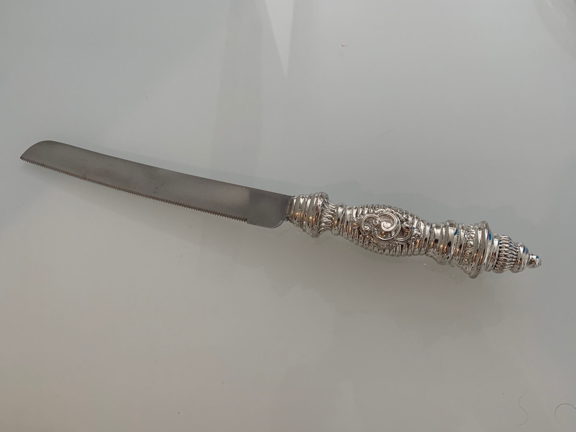 silver plate challa knife