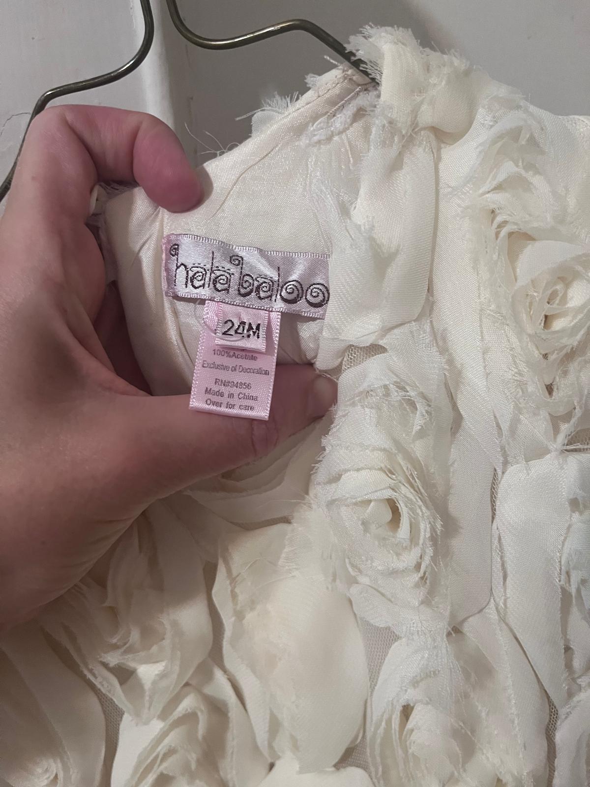 24 month white floral fancy dress
