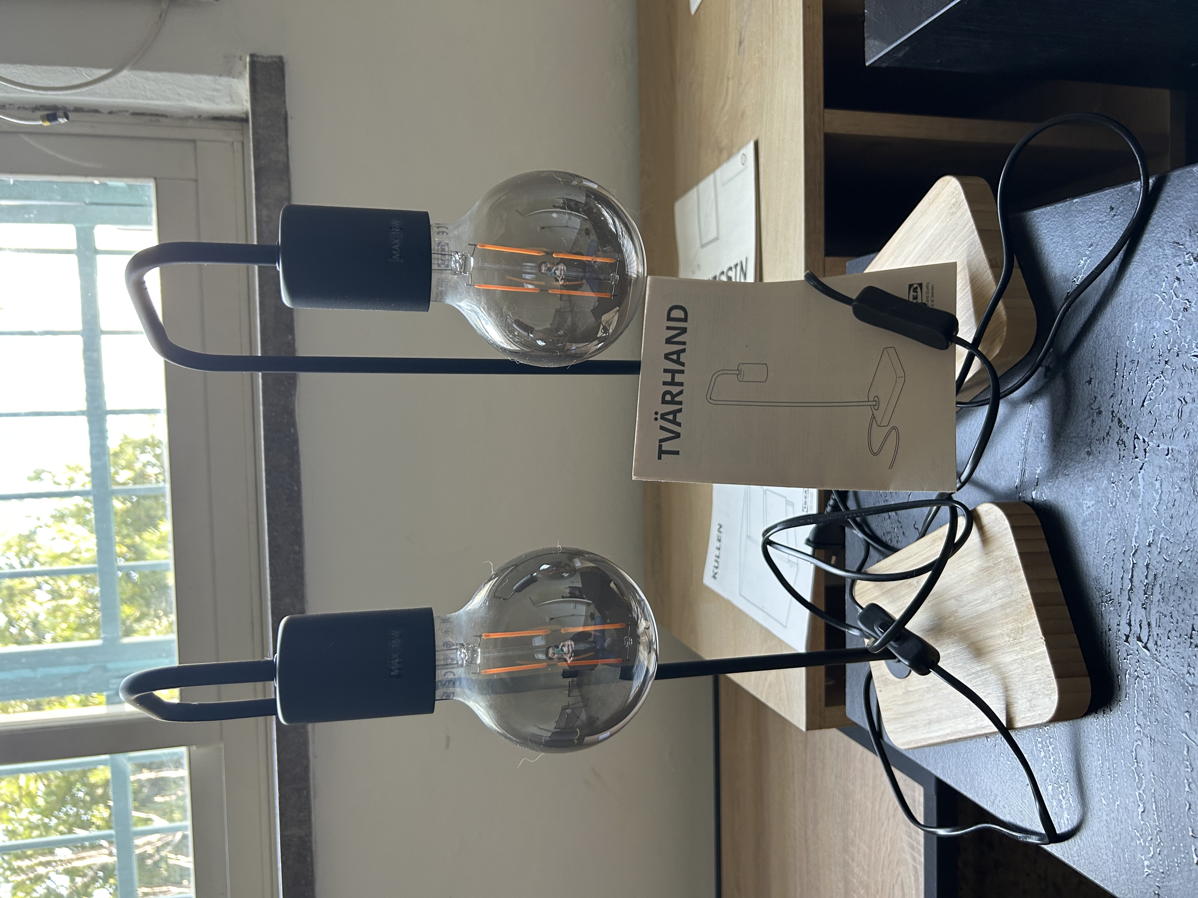 2x Bedside Lamps Ikea - "Tvärhand"