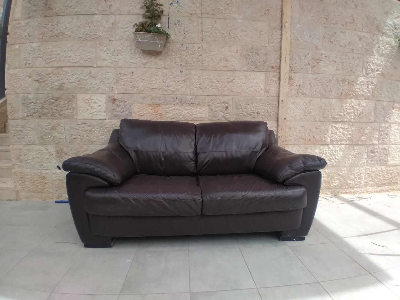 Italian Leather Sofa, 2 seater