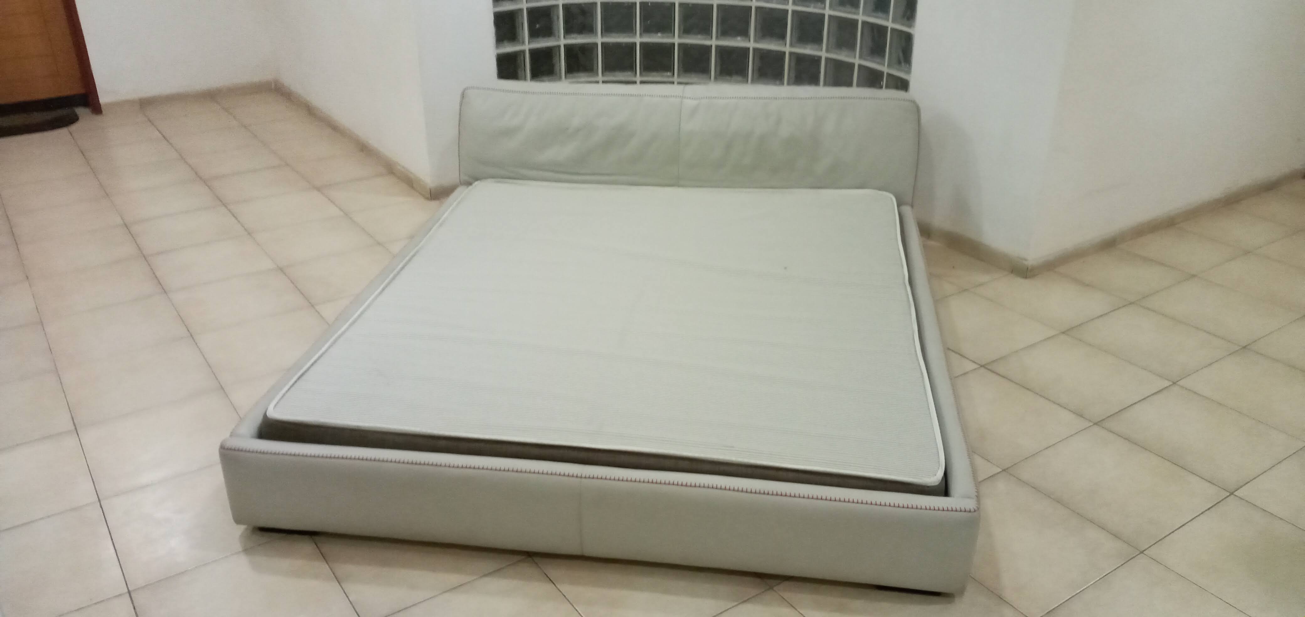 luxury king size bed leather latex queen size