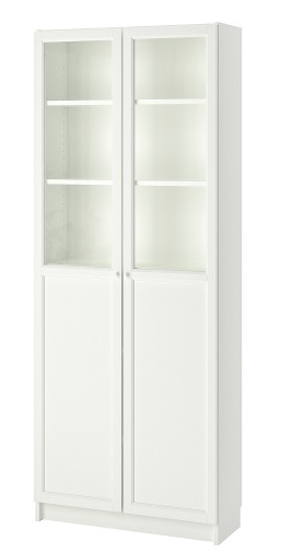 Bookcase with glass panel / doors