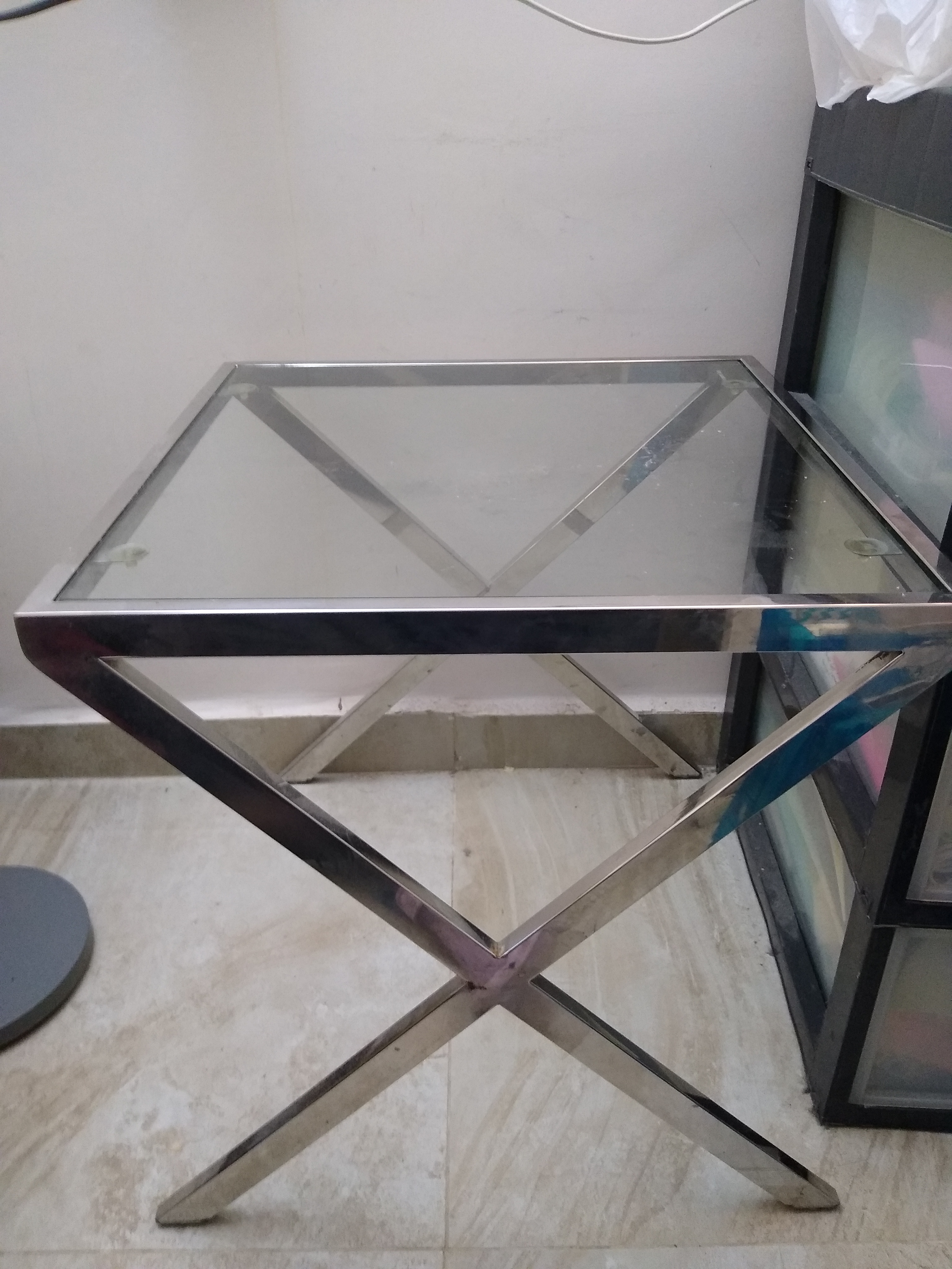 Glass coffee table