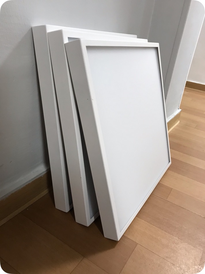 3x square led 16in x16in ceiling light fixture