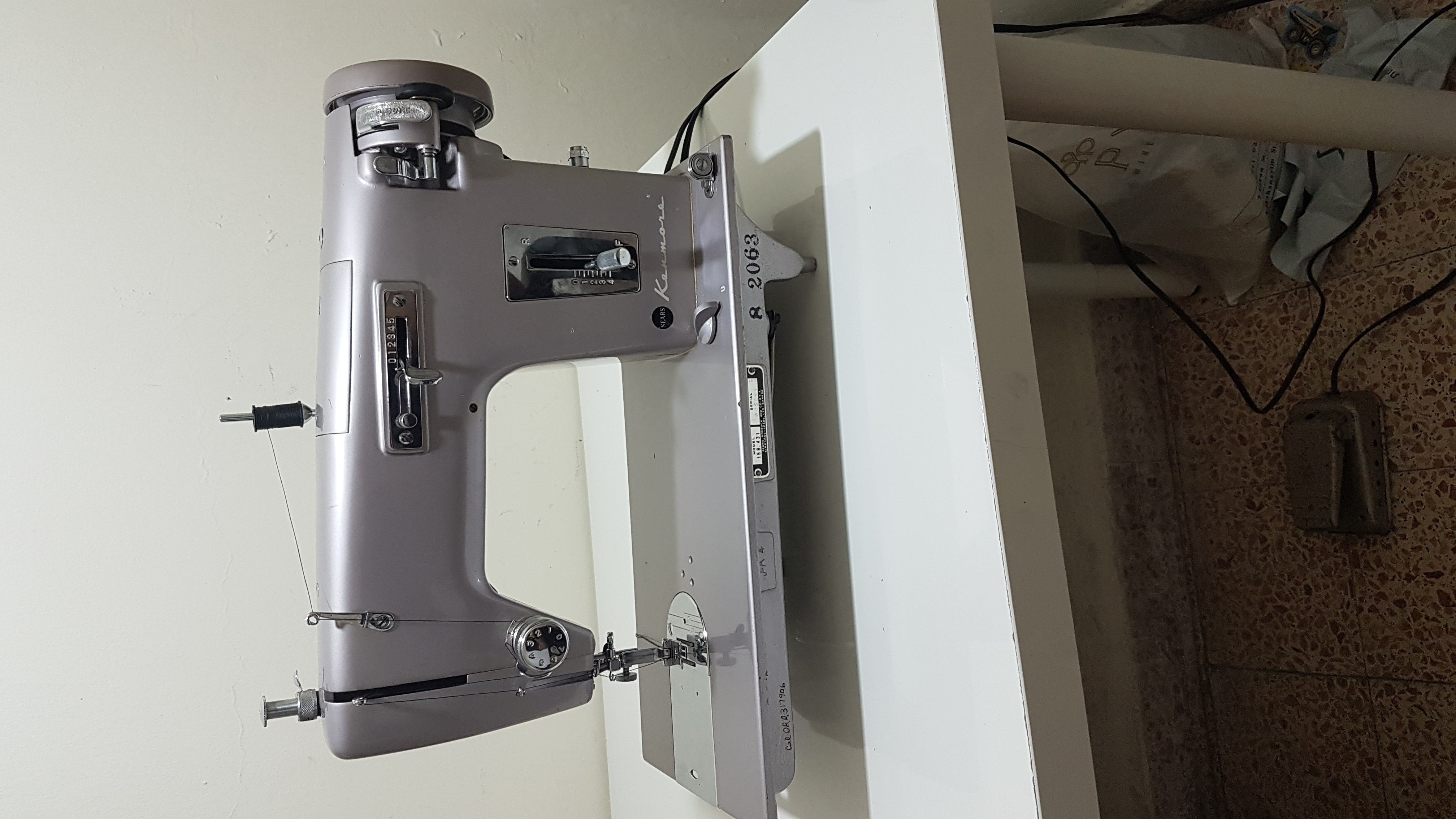 Vintage Sewing Machine with Table