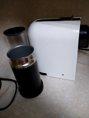 Nespresso machine and frother