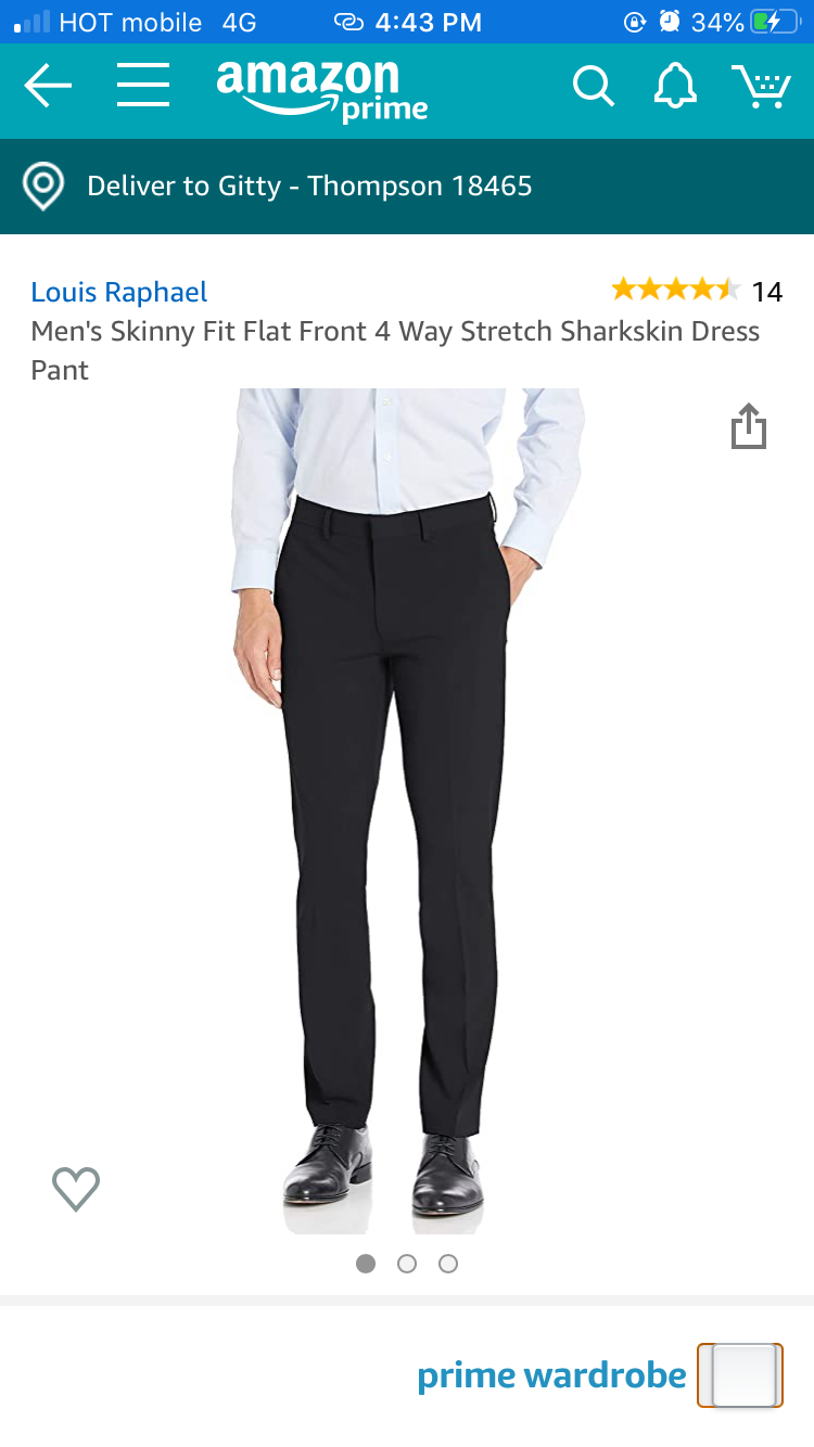 Black washable dress pants skinny fit size 33x29