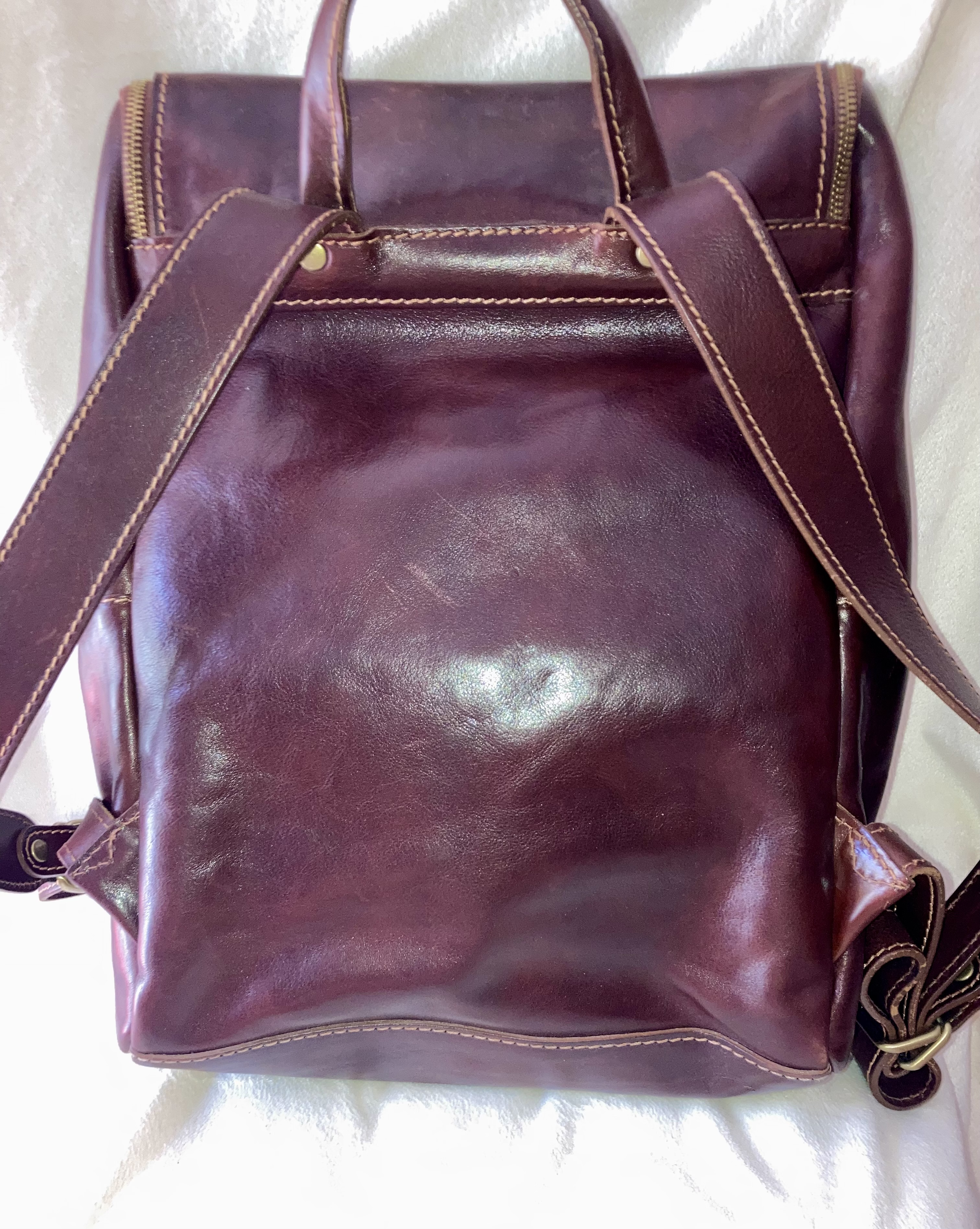 Large Leather Backpack from Italy - image 3