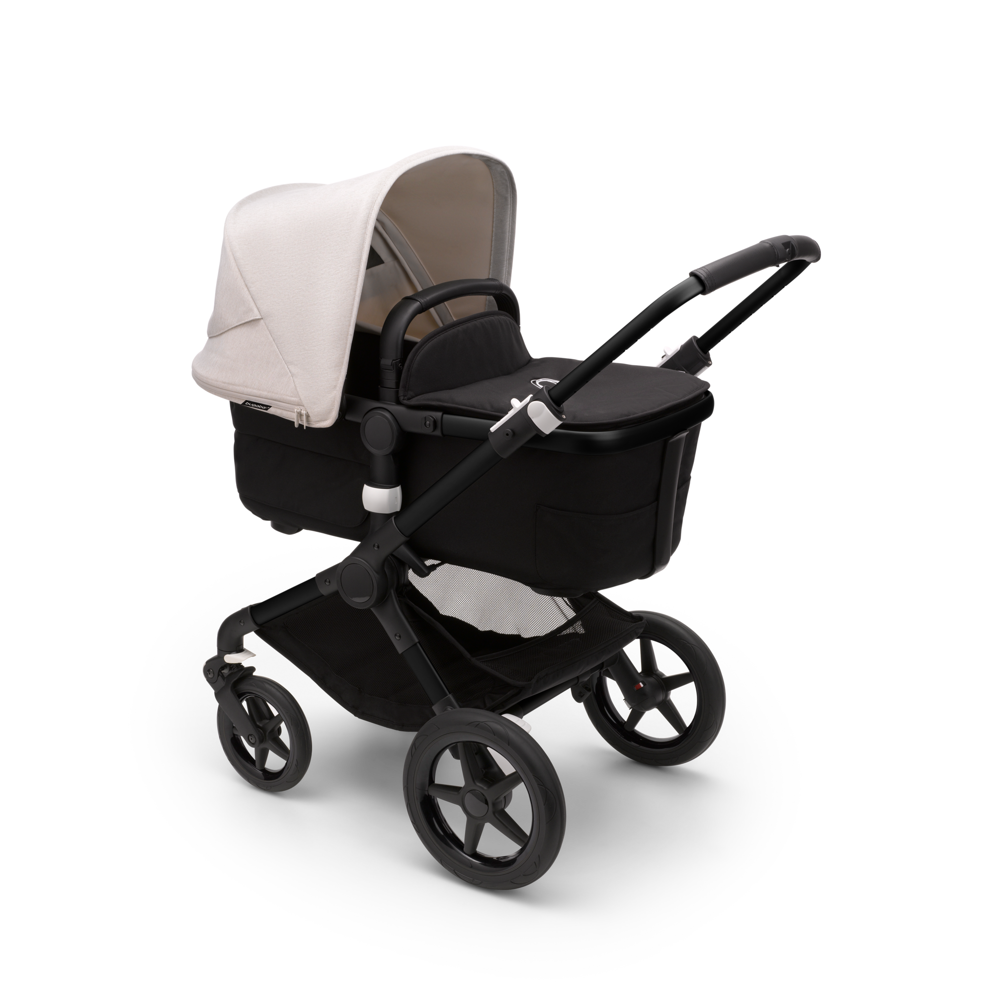 Bugaboo Fox 3: Full Black base, Misty White hood