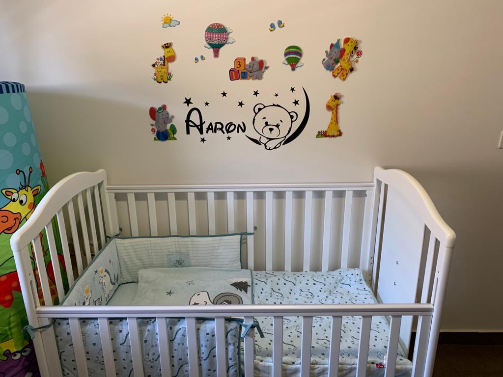 Baby Crib with Mattress + Changing Dresser – Excellent Condition