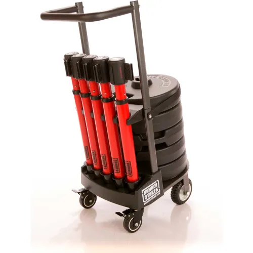Banner Stakes PLUS Cart Package, 22-42" Red Post
