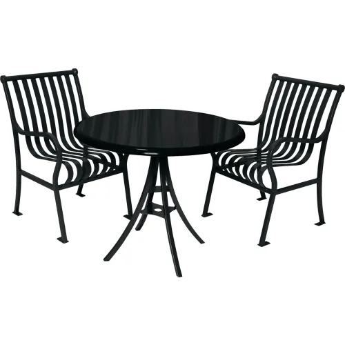 Hamilton Portable Dining Table, 36" Round x 30"H, Black