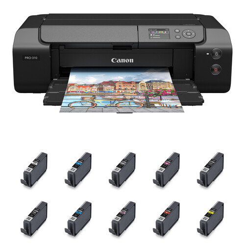Canon imagePROGRAF PRO-310 Professional 13 עם ערכת 10 מיכלי דיו PFI-5100