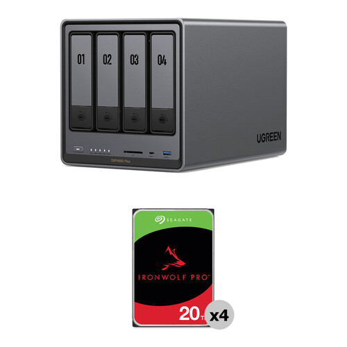 ערכת מארז NAS UGREEN 80TB NASync DXP4800 - image 2