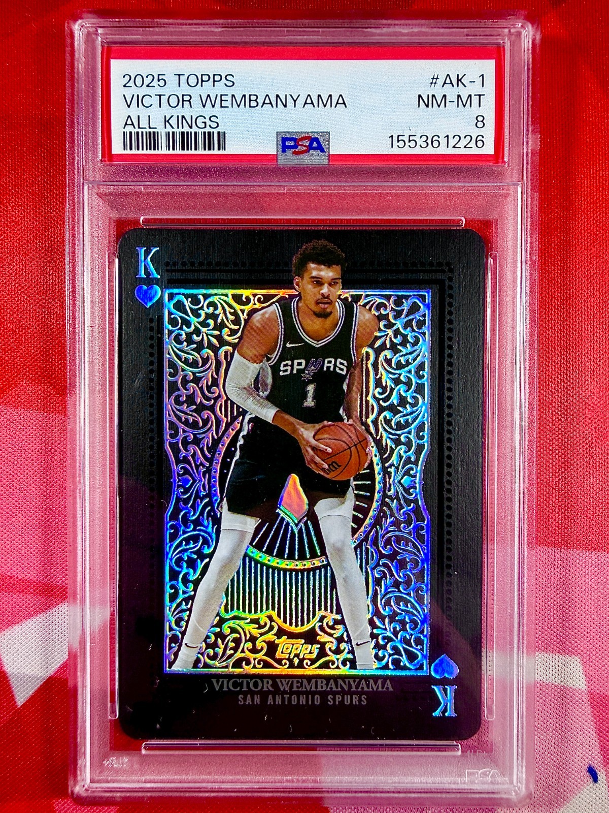 2025 Topps AK-1 VICTOR WEMBANYAMA All Kings PSA 8 Spurs Basketball NBA Card