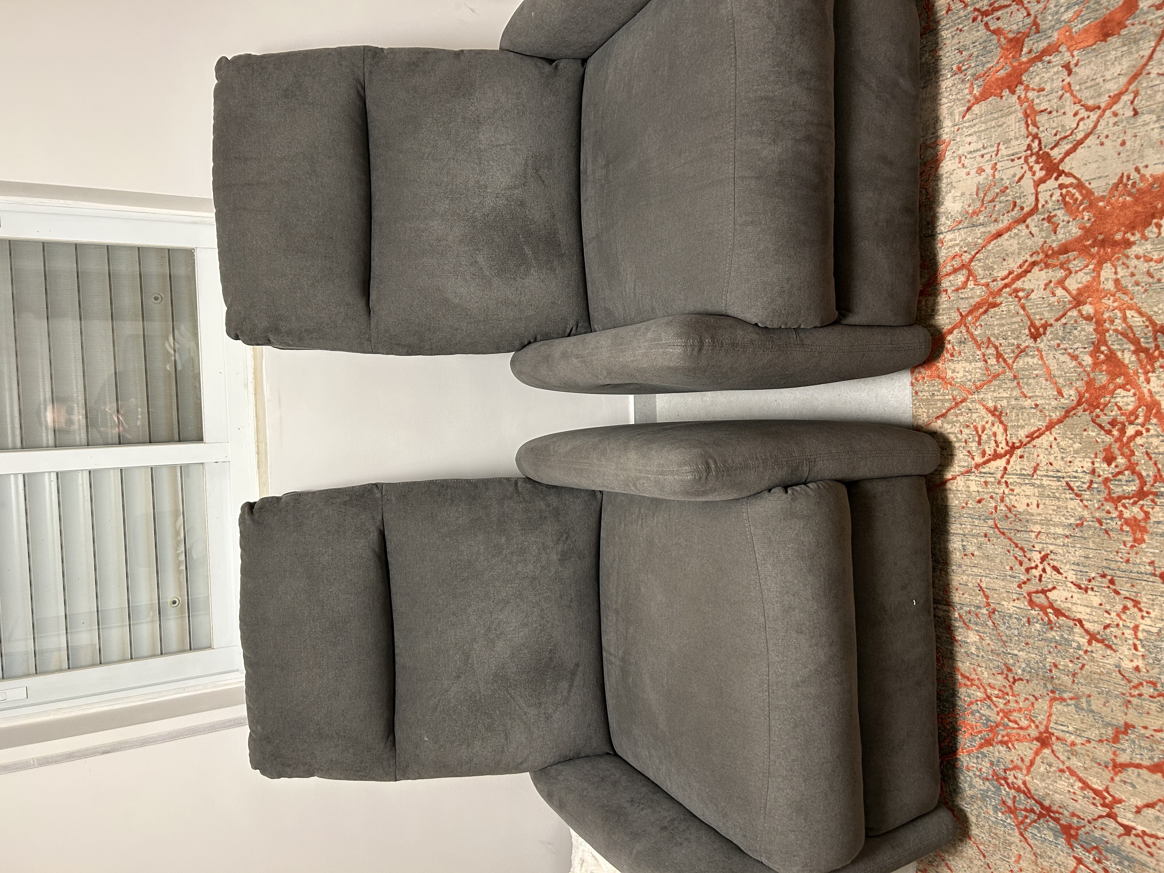Reclining Gray Chairs - image 2