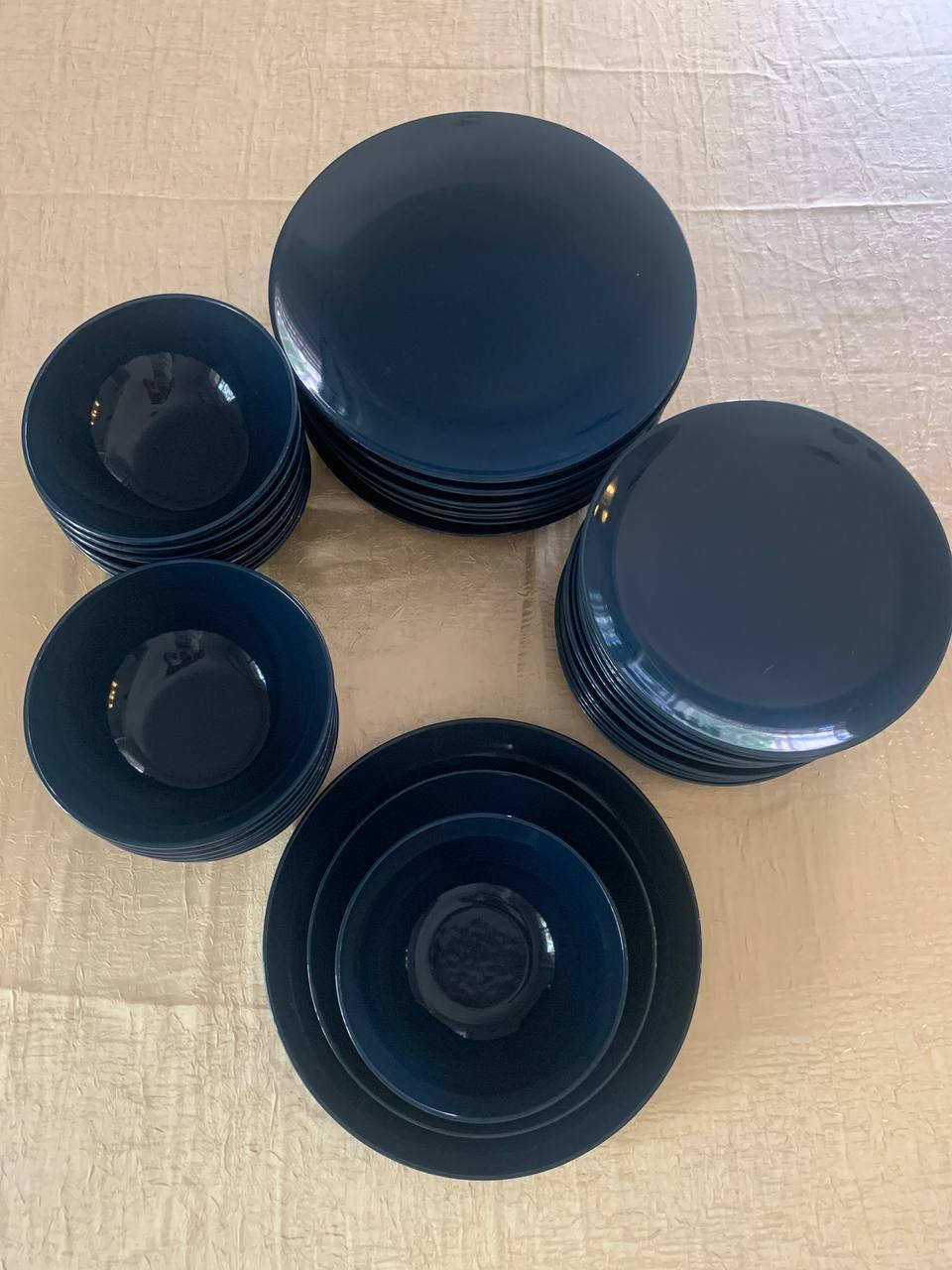 Massive IKEA FÄRGRIK Dinnerware Sets – Navy & Turquoise (Ideal for Meat/Dairy)