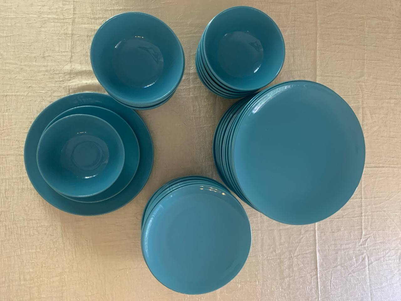 Massive IKEA FÄRGRIK Dinnerware Sets – Navy & Turquoise (Ideal for Meat/Dairy) - image 2