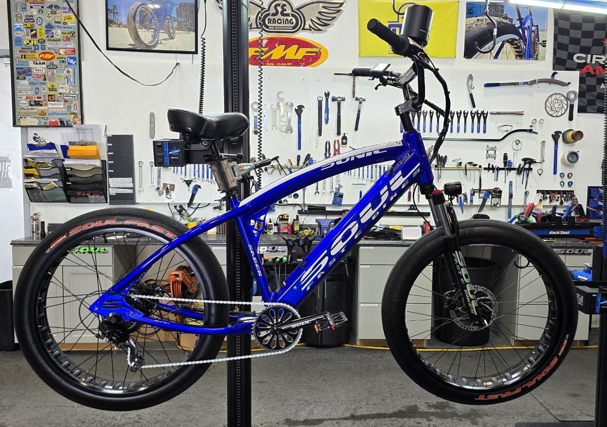 אופניים חשמליים SOULFAST PRO (כחול-כרום) – מנוע 750W