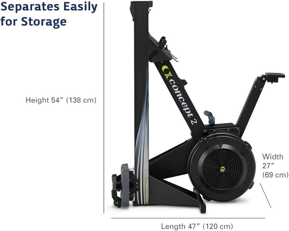 מכונת חתירה ביתית Concept2 RowErg עם רגליים גבוהות – כולל צג PM5 ומעמד למכשיר - image 2