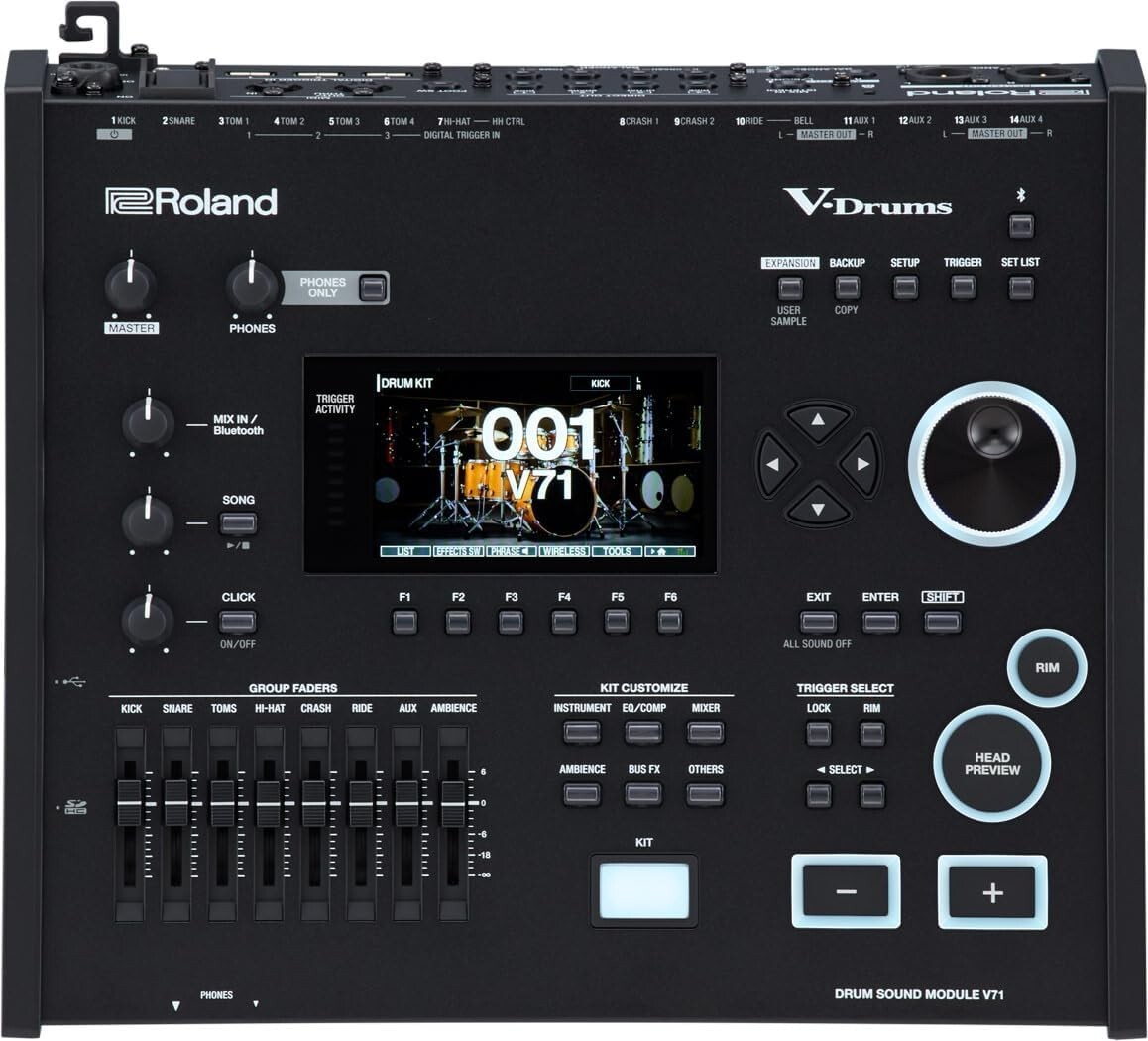 Roland V71 Sound Module V-Drums 7Series Black Accessories Included New - image 4