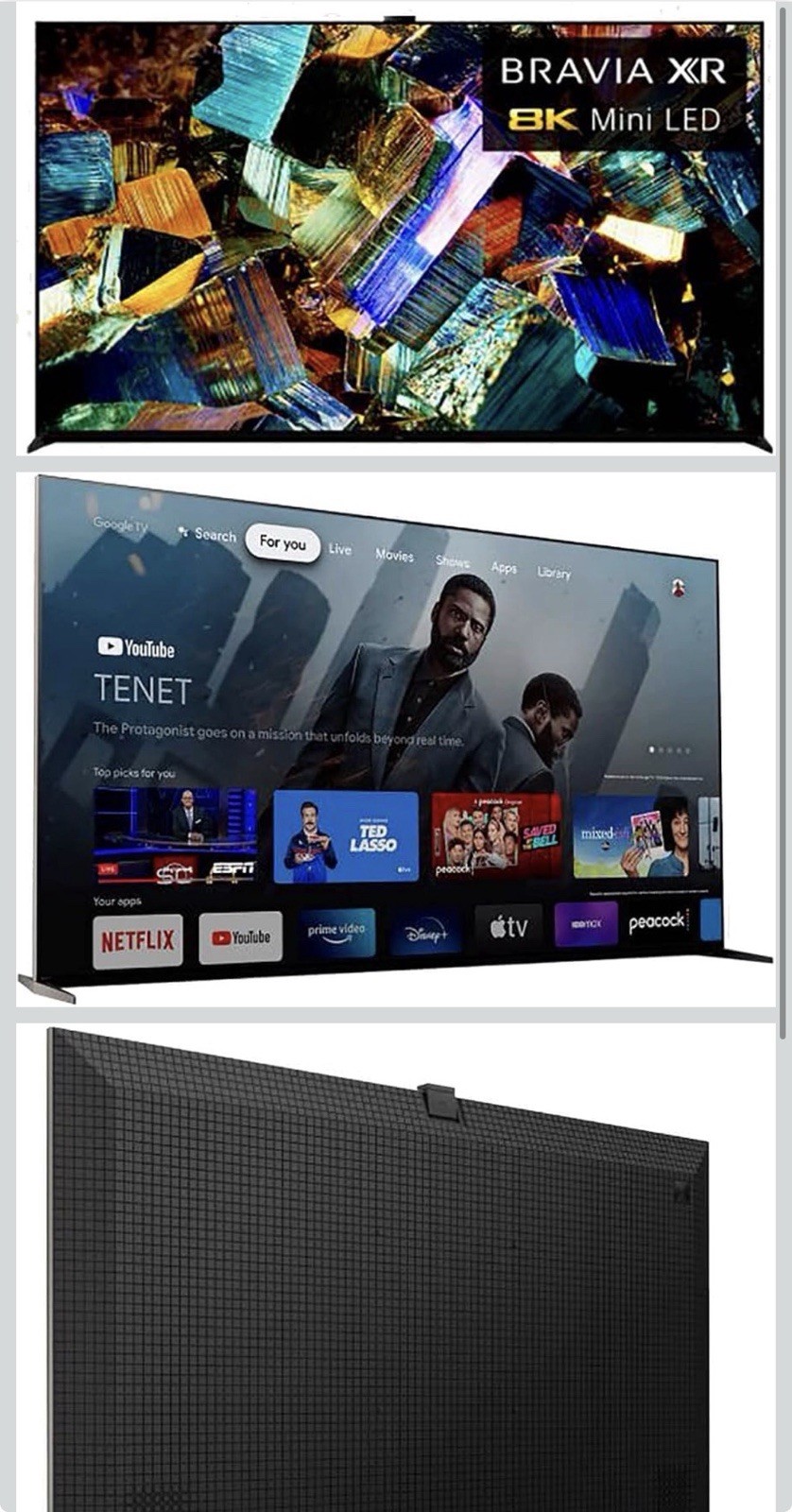 Sony Z9K series TV, size 75 inches, 8K Ultra
