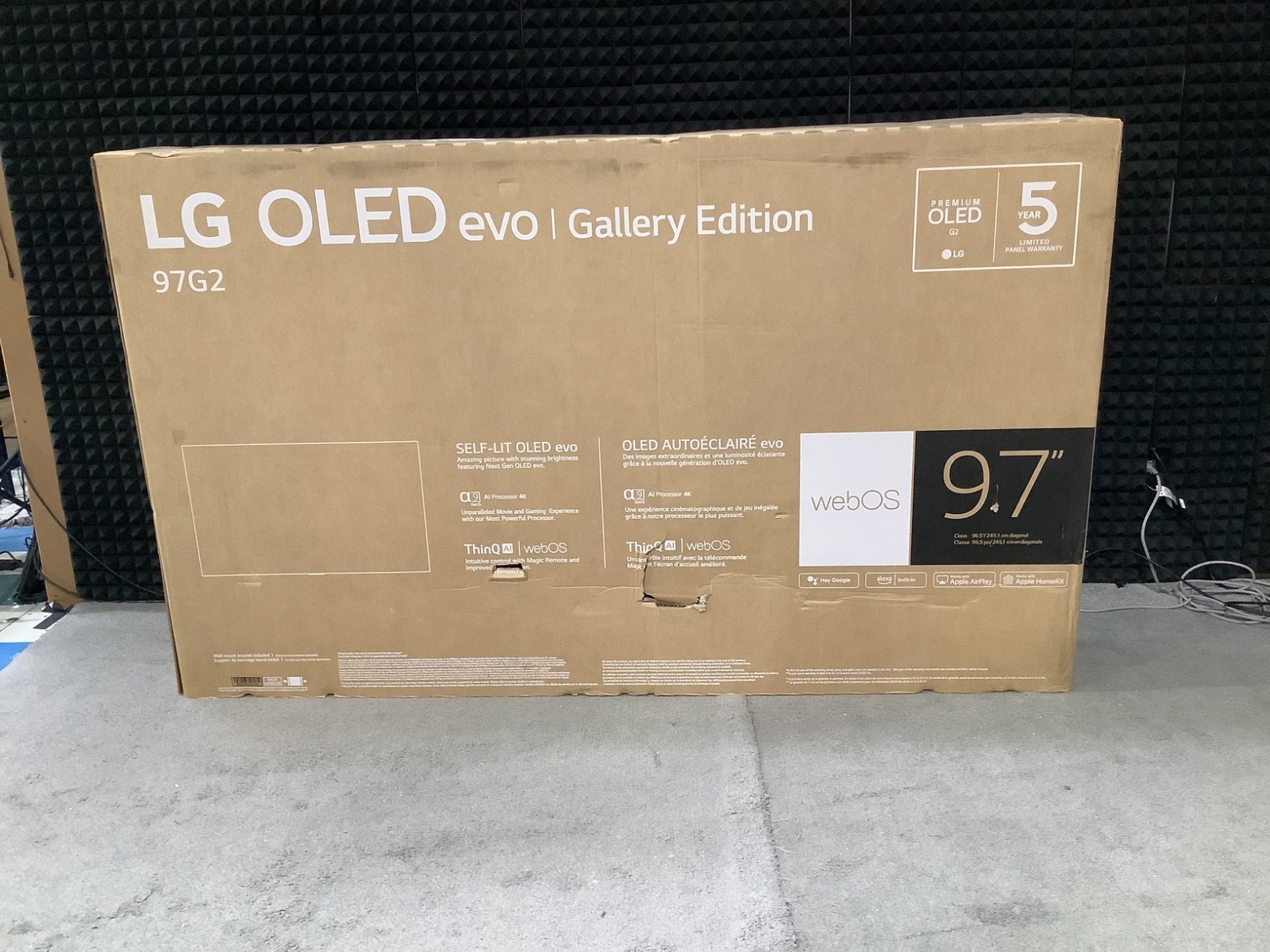 LG 97" evo OLED TV 4K 2022 OLED97G2PUA