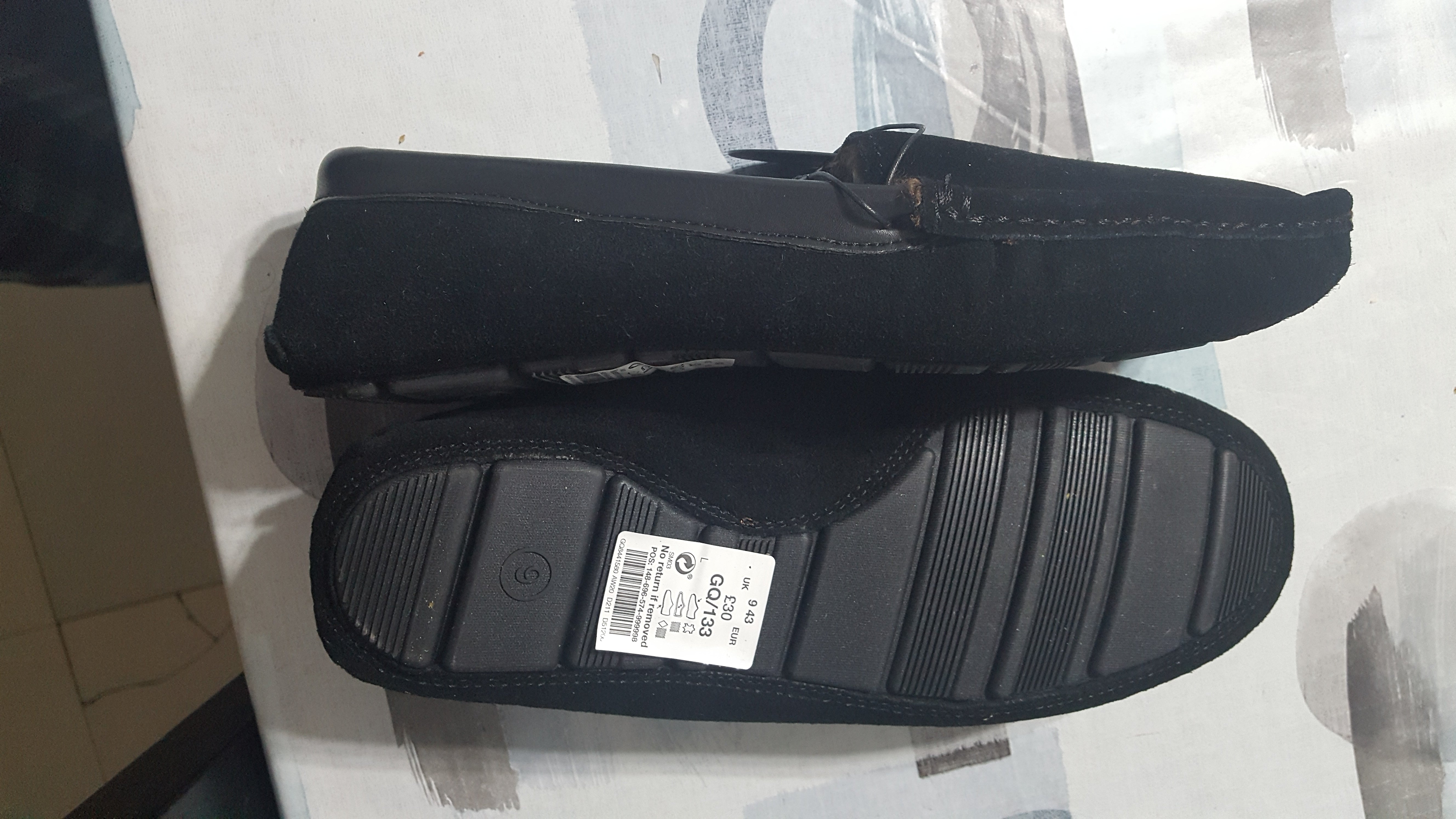 Leather slippers