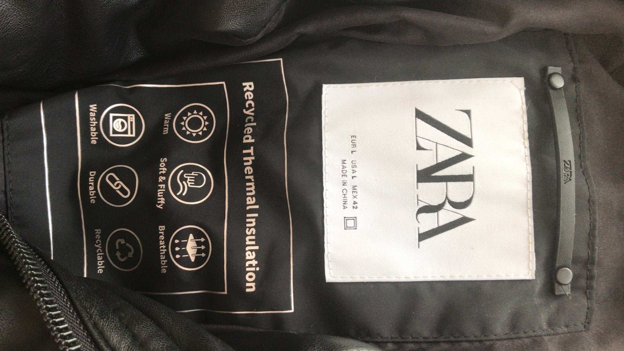 Zara men’s recycled thermal jacket - The Jerusalem Market