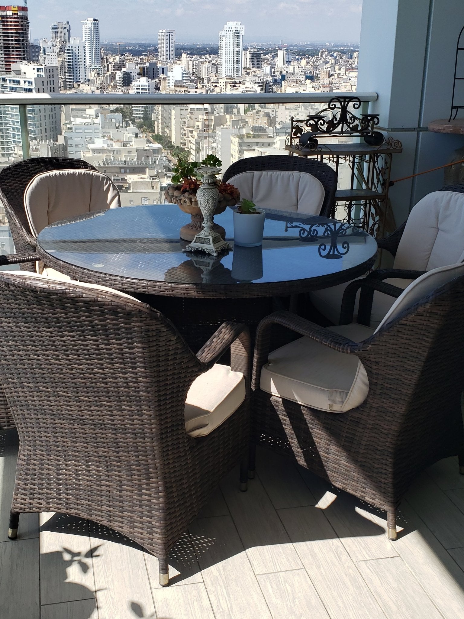 OUTDOOR PATIO TABLE WITH 6 CHAIRS - The Jerusalem Market