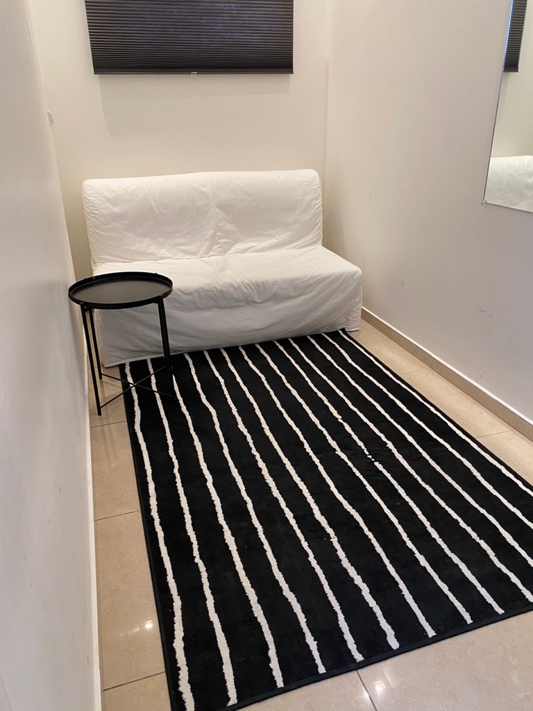Black and White Rug 133x195cm - The Jerusalem Market