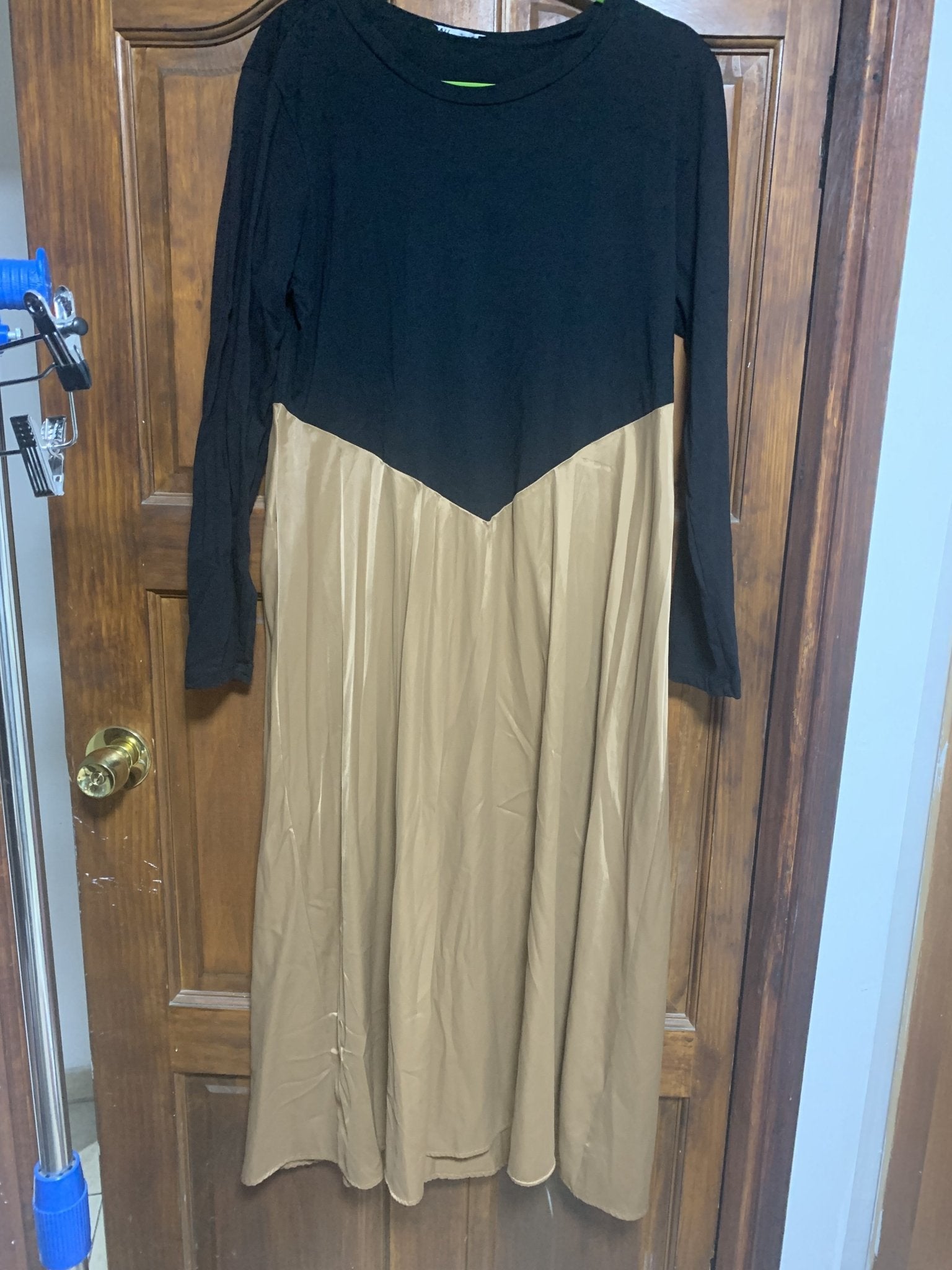 Zara black & brown midi dress - The Jerusalem Market